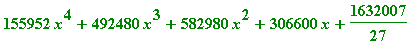 155952*x^4+492480*x^3+582980*x^2+306600*x+1632007/2...